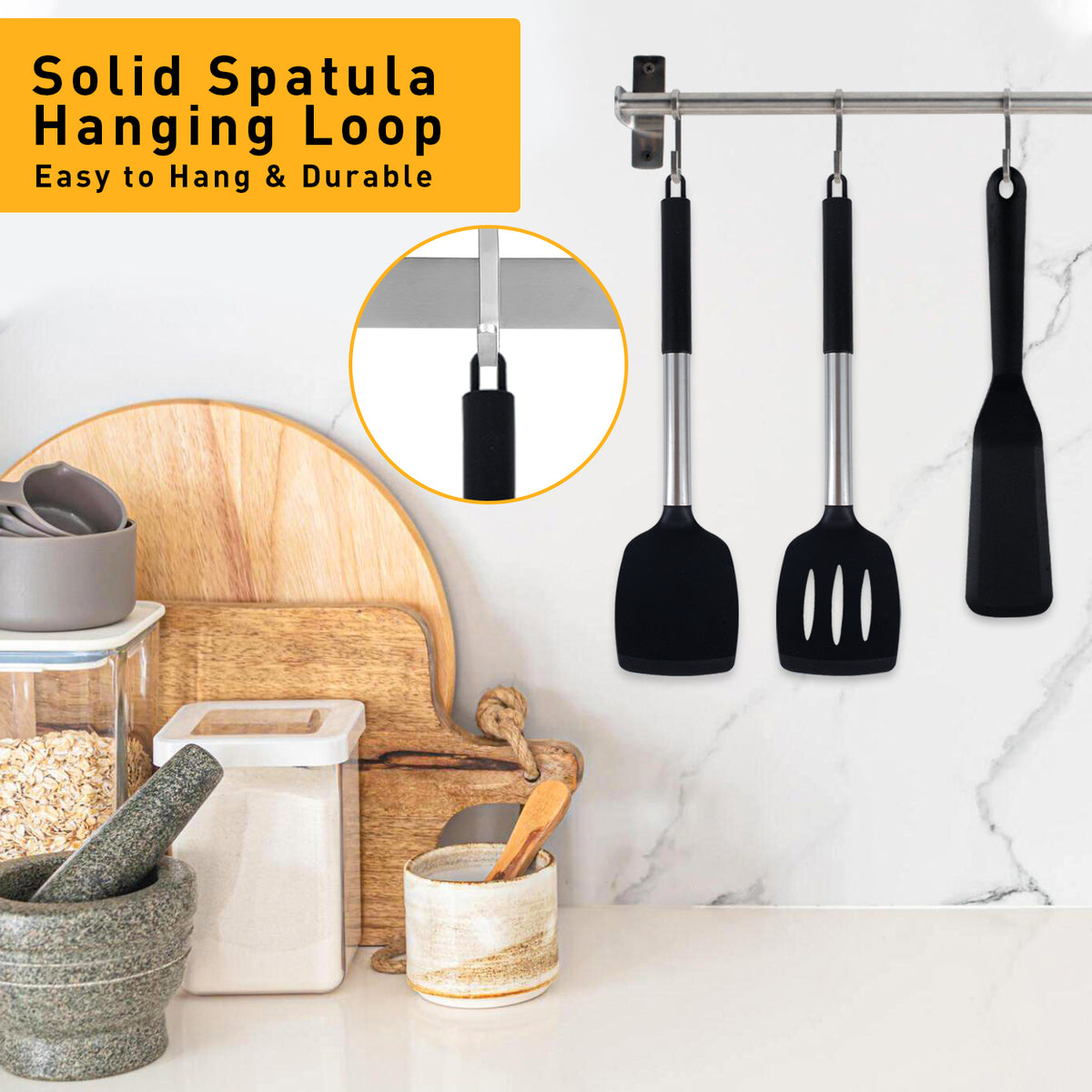 hanging loop solid spatula