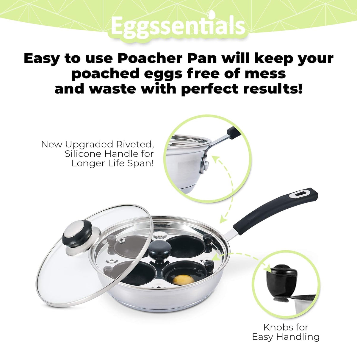 4 cup egg poaching pan by eggssentials