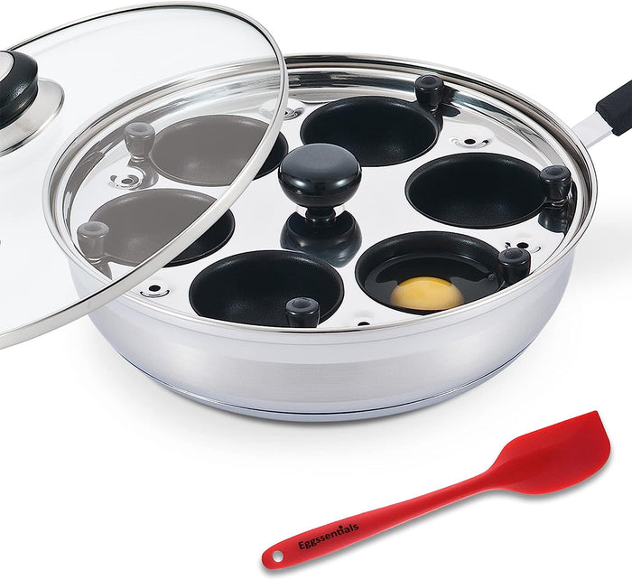 6 cup egg poacher pan with spatula