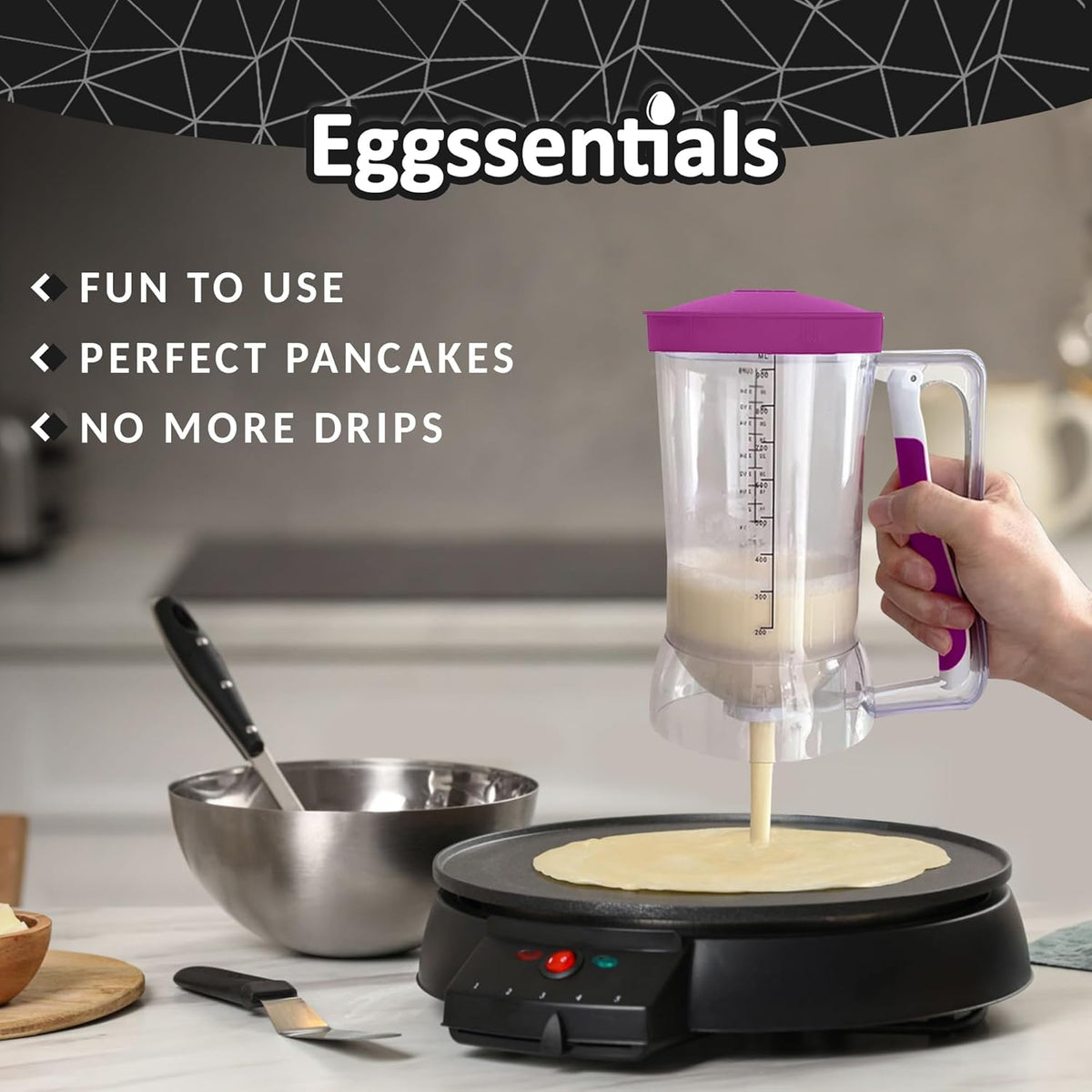 eggssentials pancake dispenser blue