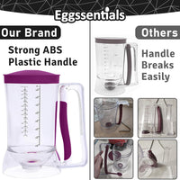 pancake batter dispenser with ABS plastic handle