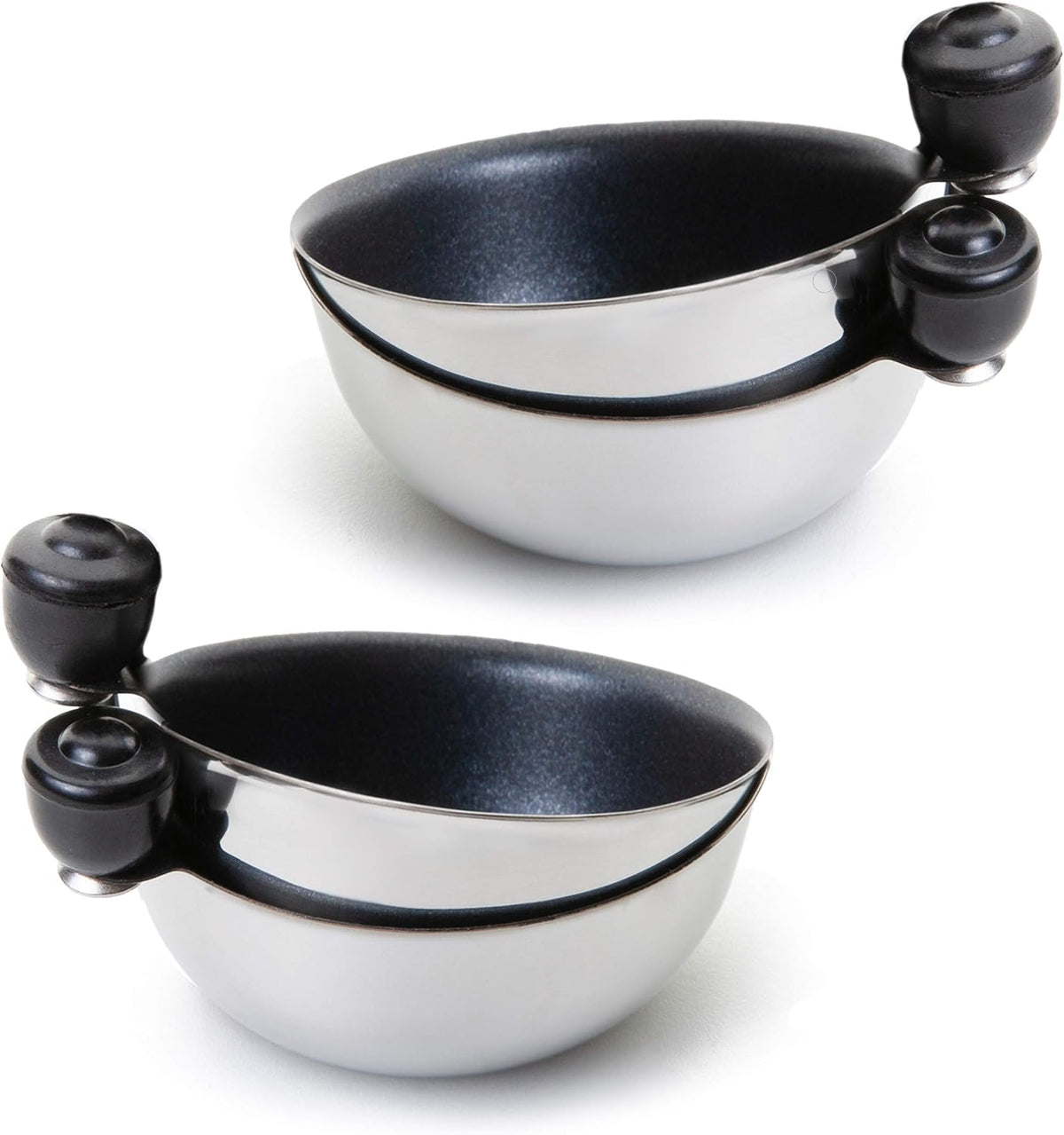 Two Egg Poacher Spare Removable Poaching Cup. inserts with non-stick coating for breakfast cooking.