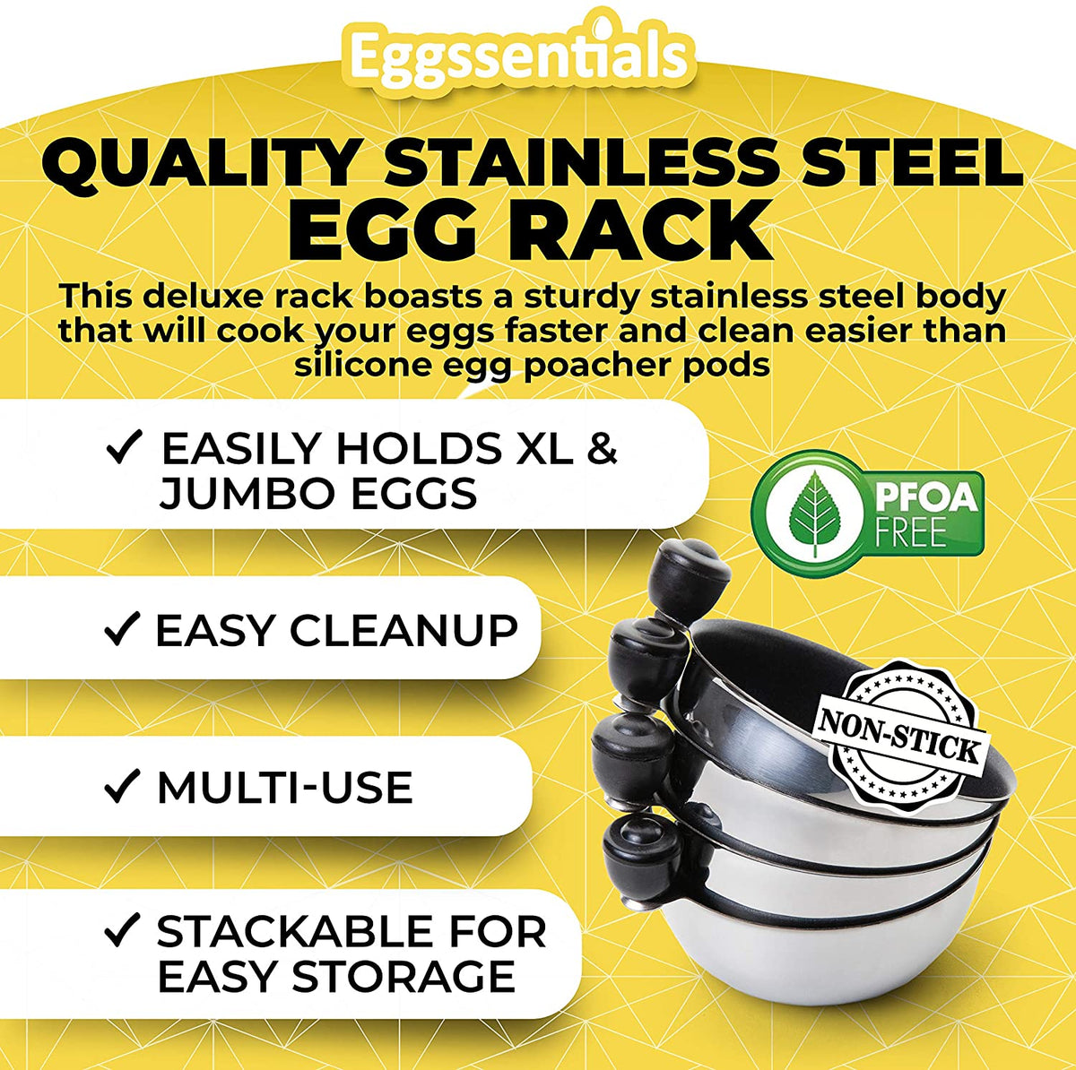 4 cup egg poacher features