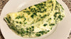 Cheesy Open Face Egg White Omelet With Sautéed Spinach