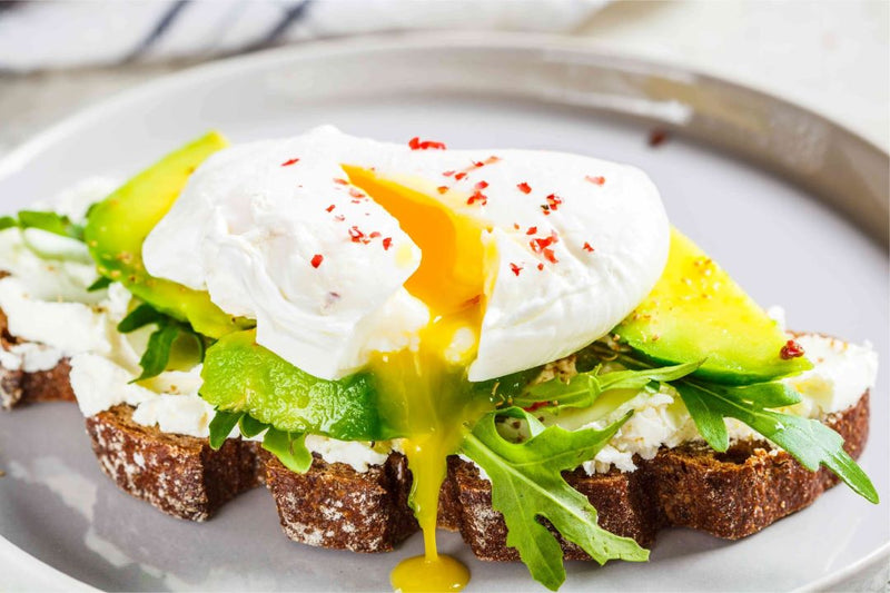 Poached Eggs On Avocado & Salty Ricotta