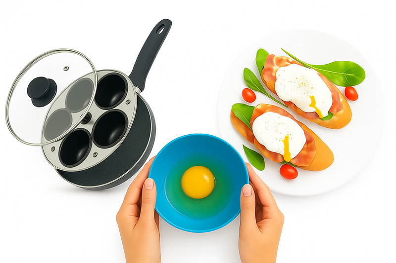 Best egg poachers for perfect results – non-stick poaching pan, raw egg prep, and delicious eggs benedict.