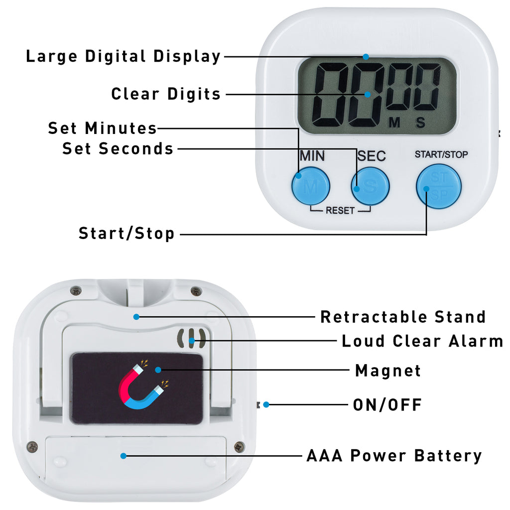 Recipe Timer Eggssentials Kitchen Timer – Ideal for Cooking, Baking, and More