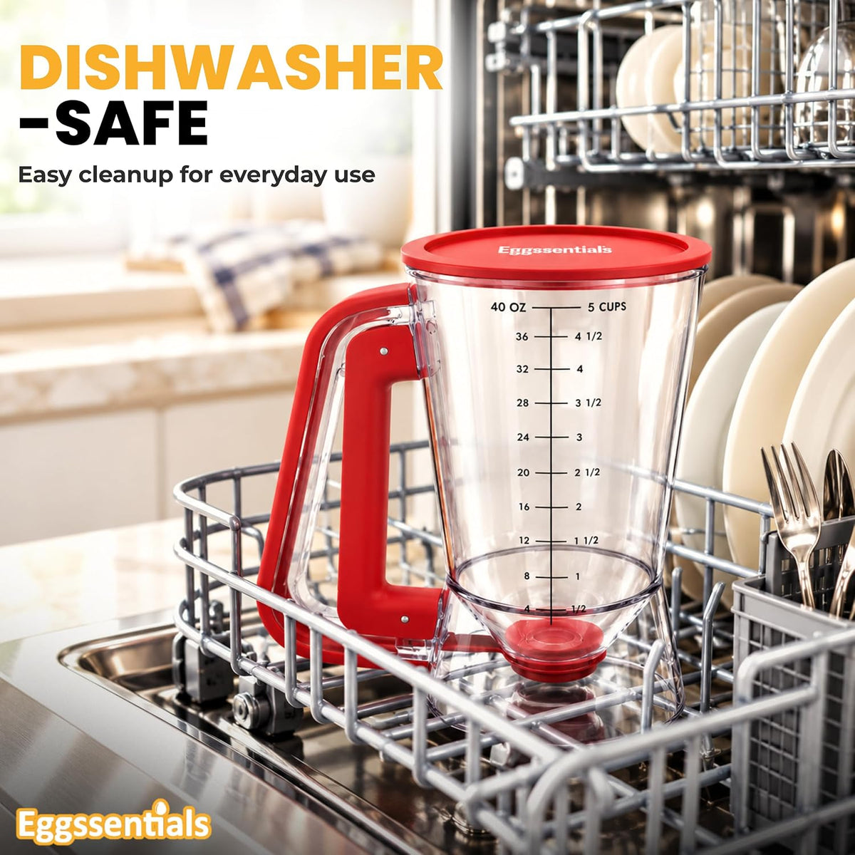Eggssentials Pancake Batter Dispenser with Squeeze Handle Pancake Dispenser