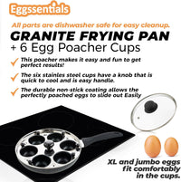 2 IN 1 Egg Pan and Six Cup Egg Poacher