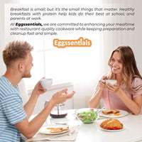 2 IN 1 Egg Pan & Egg Poacher Pan, Granite Nonstick Fry Pan Poached Egg Maker and Frying Skillet with Lid, Poached Eggs Cooker Food Grade Safe PFOA Free with Spatula, Egg Cookware - 4 Cups