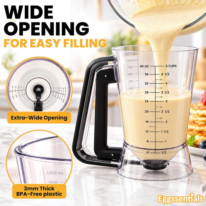 Eggssentials Pancake Batter Dispenser with Squeeze Handle Pancake Dispenser