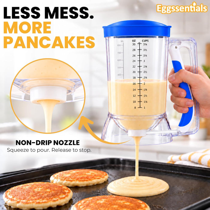 Eggssentials Pancake Batter Dispenser with Squeeze Handle Pancake Dispenser