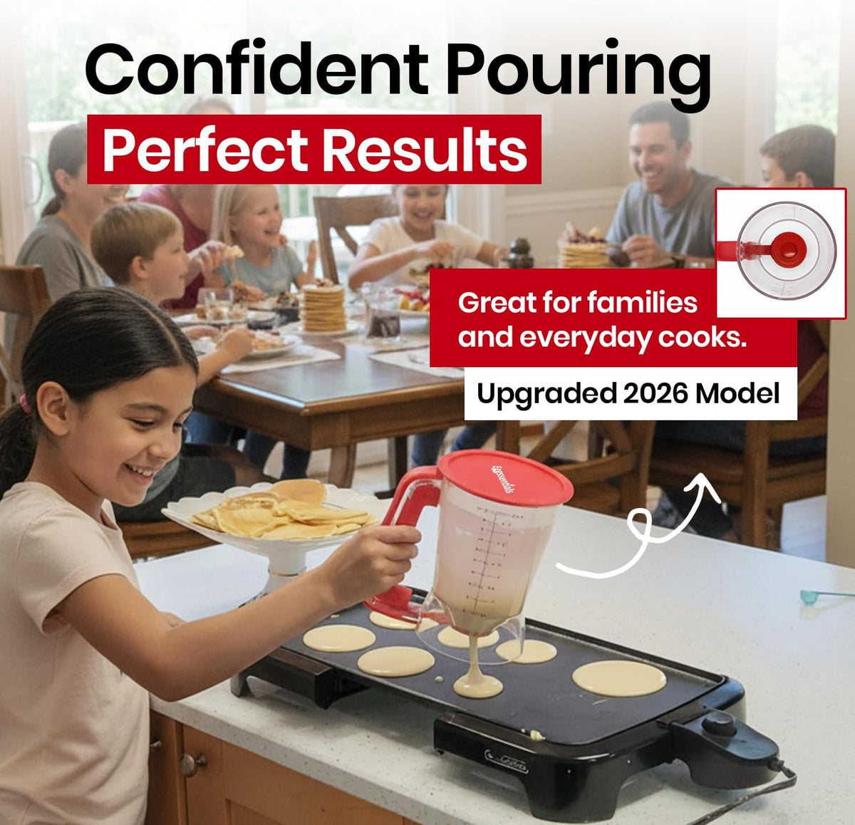 Pancake Batter Dispenser With 5-Cup Capacity