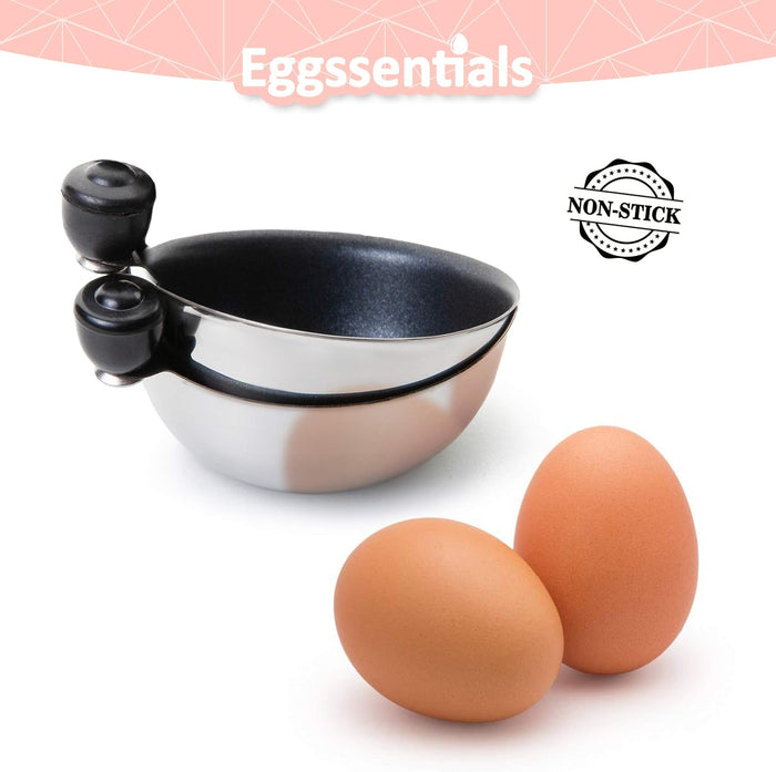 Egg Poacher Spare Removable Poaching Cup non-stick design shown with eggs for easy breakfast prep.