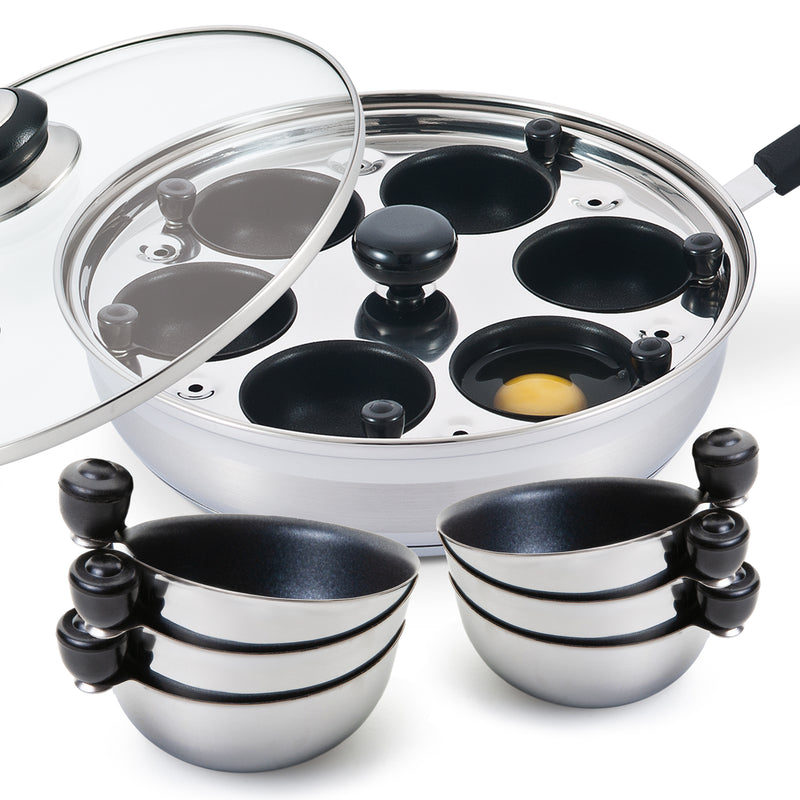 Six Cup Egg Poacher Pan With Extra 6 Cups