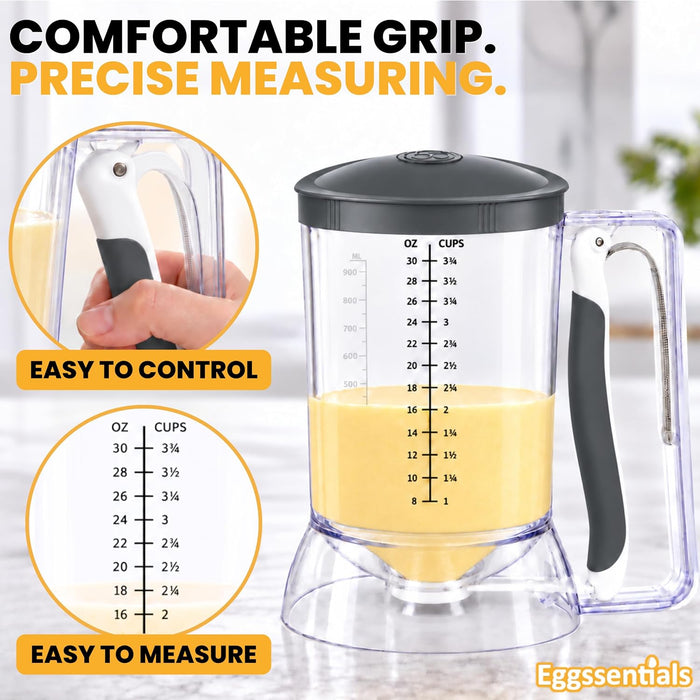 Eggssentials Pancake Batter Dispenser with Squeeze Handle Pancake Dispenser