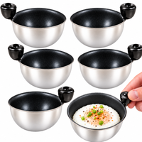Eggssentials Egg Poacher Replacement Spare Stainless Steel 68mm in Diameter Anti-Stick PFOA Free Individual Removable Poaching Cups (6)