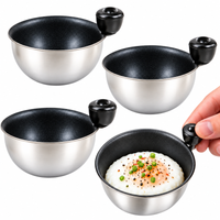 Eggssentials Egg Poacher Replacement Spare Stainless Steel Anti-Stick PFOA Free Individual Removable Poaching Cups (4)