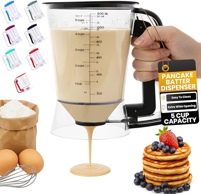 Pancake Batter Dispenser With 5-Cup Capacity