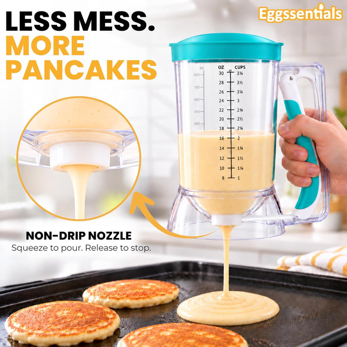 Eggssentials Pancake Batter Dispenser with Squeeze Handle Pancake Dispenser