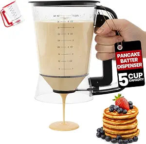 Eggssentials Pancake Batter Dispenser with Squeeze Handle Pancake Dispenser