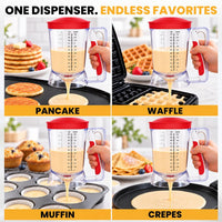 Eggssentials Pancake Batter Dispenser with Squeeze Handle Pancake Dispenser