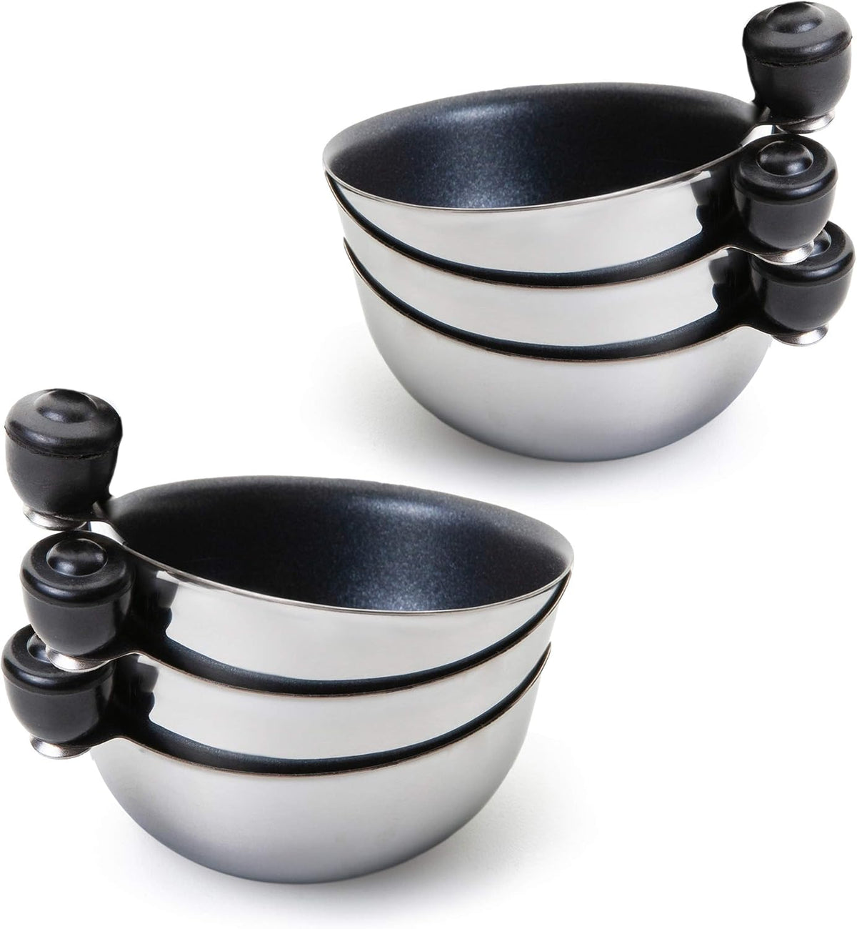 Egg Poacher Replacement Spare Stainless Steel Anti-Stick PFOA Free Individual Removable Poaching Cups (4)