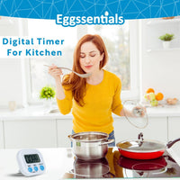 Kitchen Timers for Cooking and Baking with Big Digital Numbers and Loud Alarm Used in Cooking, Classroom, and Office.