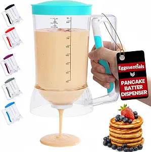 Eggssentials Pancake Batter Dispenser with Squeeze Handle Pancake Dispenser