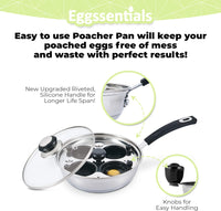 Four Cup Egg Poacher Pan With Extra 4 Cups