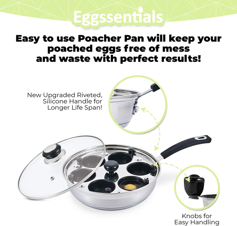 Six Cup Egg Poacher Pan With Extra 6 Cups