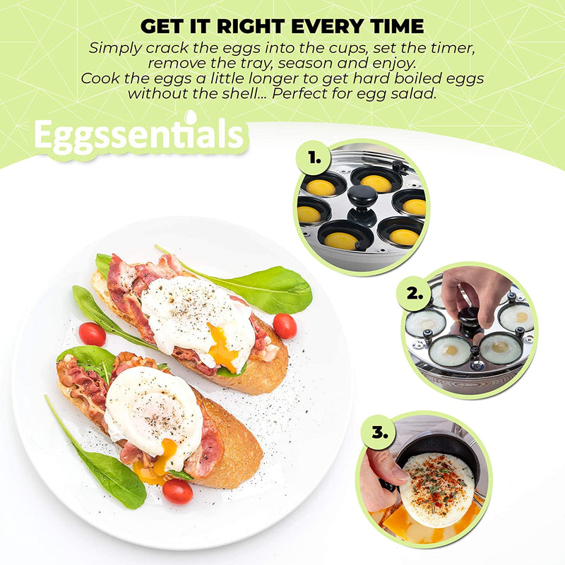 Six Cup Egg Poacher Pan With Extra 6 Cups