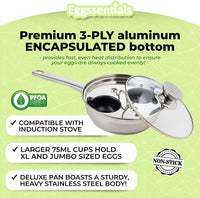 Two Cup Egg Poacher Pan features