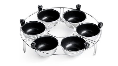 Excelsteel Egg Poacher 18/10 Stainless - 6 Non Stick Egg Cups